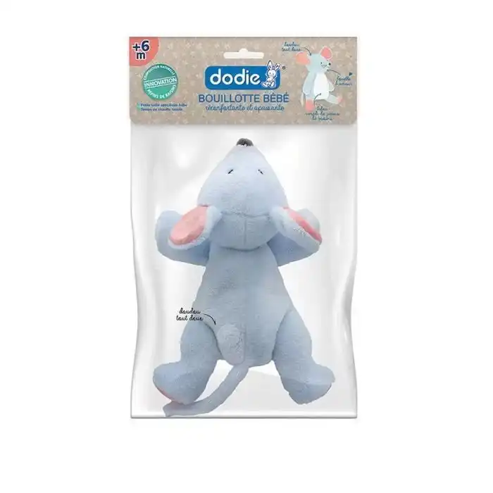 Dodie Bouillotte Graines Souris +6 Mois peluche réconfortante anti-coliques.