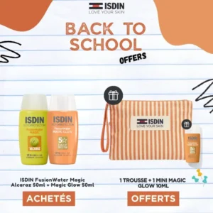 ISDIN Fusion Water Magic by Alcaraz 50ml + Magic Glow 50ml avec Trousse et Mini Magic Glow offerts