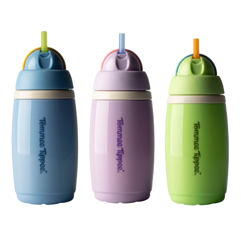 Tommee Tippee Active Straw Tasse d'Entraînement à Paille 12M+ 266ml isotherme et anti-fuite.