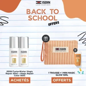 ISDIN Fusion Water Magic Repair Invisible 50ml + Magic Repair COLOR 50ml = 1 Trousse + Mini Magic Glow 10ml Offerts