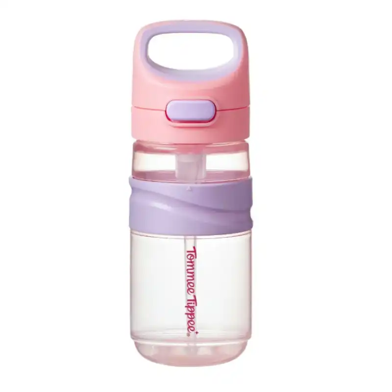 Tommee Tippee Gourde Paille 18M+ 500ml anti-fuite avec bouton-poussoir et protection Bacshield.