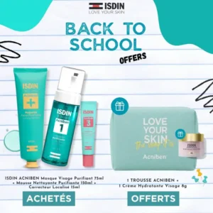 ISDIN ACNIBEN Masque Visage Purifiant 75ml + Mousse Nettoyante 150ml + Correcteur Localisé 15ml