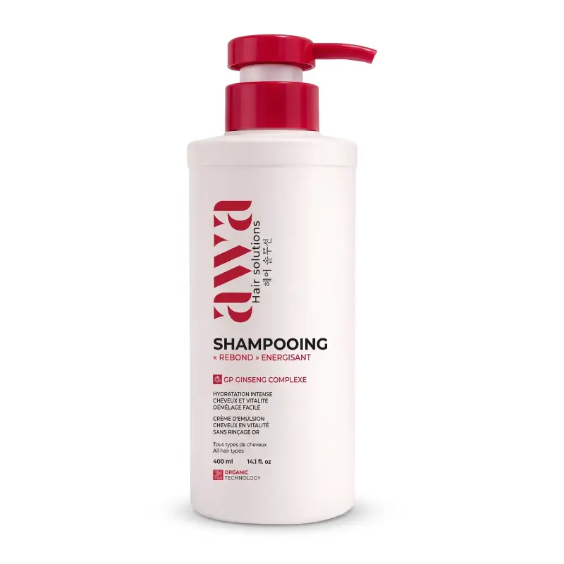 Awa Hair Solutions Shampooing Rebond Énergisant 400 ml formule au ginseng complexe en Parapharmacie