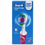 Oral-B Vitality 100 Brosse à Dents Électrique Rose manche rechargeable avec brossette et chargeur secteur
