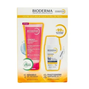 Bioderma Photoderm Xdefense Ultra Fluide + Sensibio Gel Moussant 100ml OFFERT – Image 1
